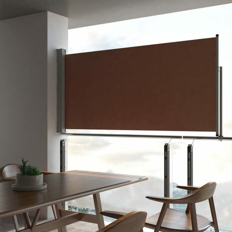 Tuinscherm uittrekbaar 120x300 cm bruin 1
