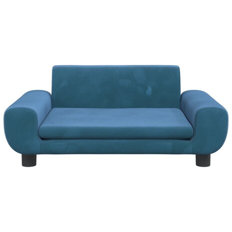Kinderbank 70x45x33 cm fluweel blauw 3