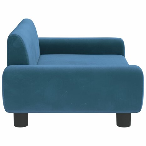 Kinderbank 70x45x33 cm fluweel blauw 4