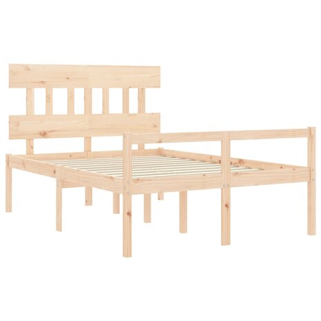 Seniorenbed met hoofdbord massief hout 5