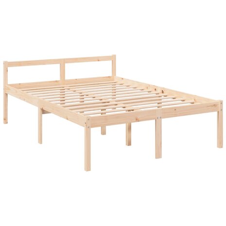 Seniorenbed met hoofdbord massief hout 9