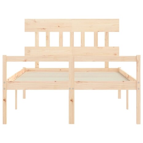 Seniorenbed met hoofdbord massief hout 140x190 cm 6