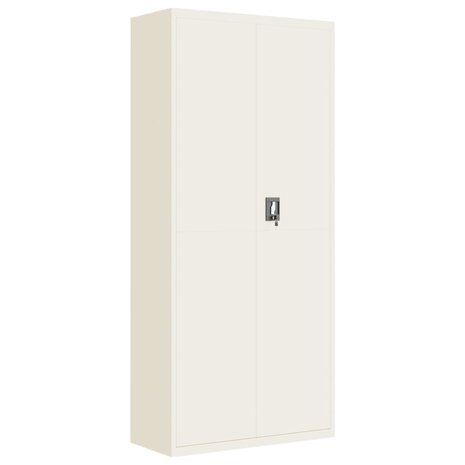 Archiefkast 90x40x200 cm staal wit 2