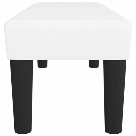 Bankje 100x30x30 cm kunstleer wit 4