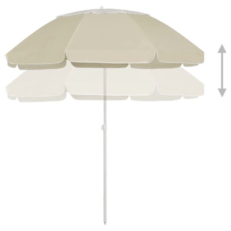Strandparasol 300 cm zandgeel 5