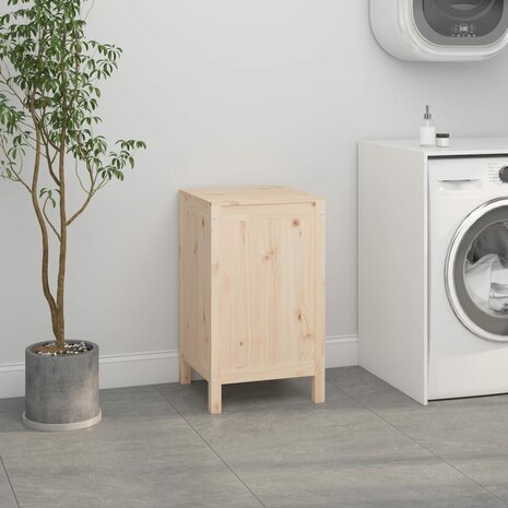 Wasmand 44x44x76 cm massief grenenhout 3