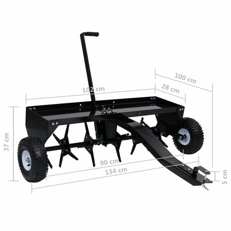 Gazonbeluchter voor zitmaaier 102 cm 8
