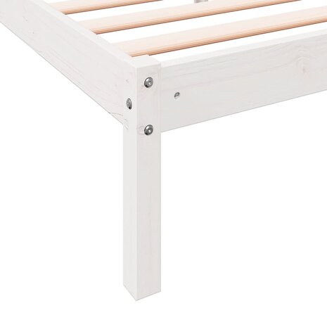 Bedframe extra lang zonder matras grenenhout wit 100x220 cm 7