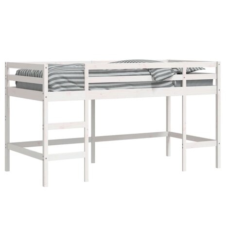 Kinderhoogslaper met ladder 90x190 cm massief grenenhout 4
