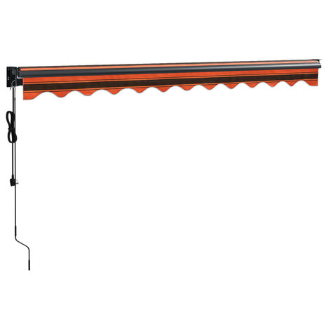 Luifel automatisch uitschuifbaar 3,5x2,5 m oranje en bruin 6