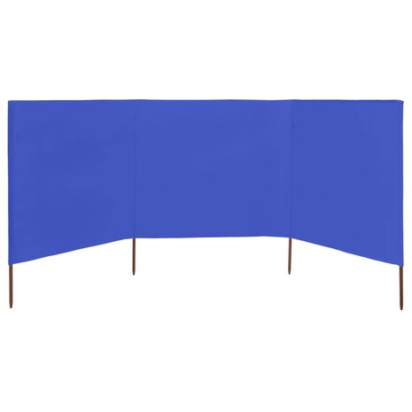 Windscherm 3-panelen 400x80 cm stof azuurblauw 3