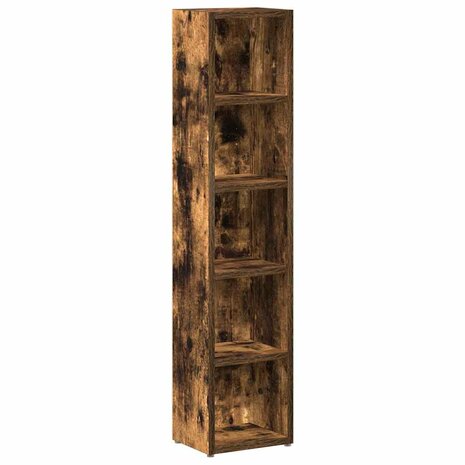 CD-kasten 2 st 21x16x93,5 cm bewerkt hout gerookt eikenkleurig 4