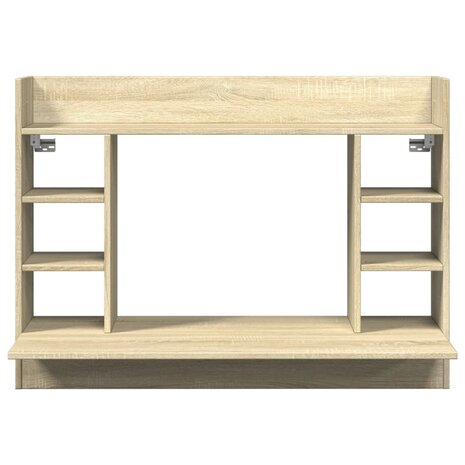 Wandbureau 105x48x75 cm bewerkt hout sonoma eikenkleurig 4