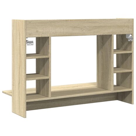 Wandbureau 105x48x75 cm bewerkt hout sonoma eikenkleurig 6