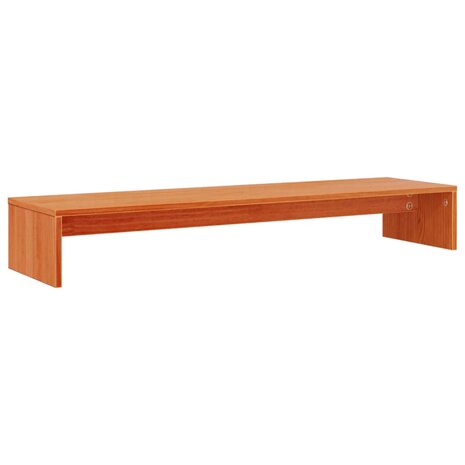 Monitorstandaard 100x27x15 cm massief grenenhout wasbruin 6