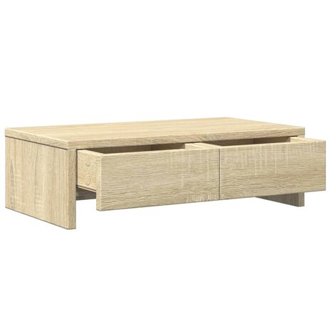 Monitorstandaard met lades 50x27x15 cm hout sonoma eikenkleur 5