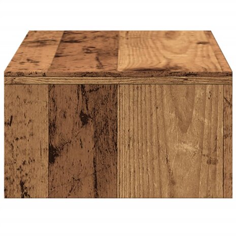 Monitorstandaard met lades 50x27x15 cm bewerkt hout oud hout 6
