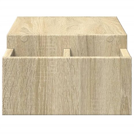 Monitorstandaard met opbergruimte 70x27x15 cm hout sonoma eiken 5