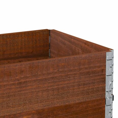 Palletopzetranden 2 st 100x50 cm massief grenenhout bruin 7