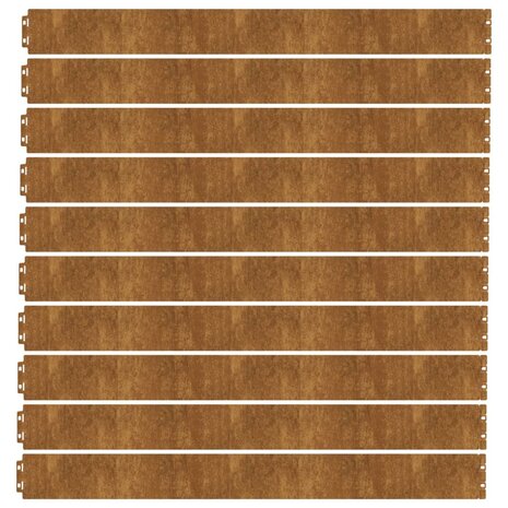Gazonranden 10 stuks 10x103 cm flexibel cortenstaal 4