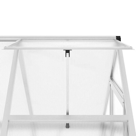 Tuinkas met basisframe 169x114x195 cm aluminium zilverkleurig 9