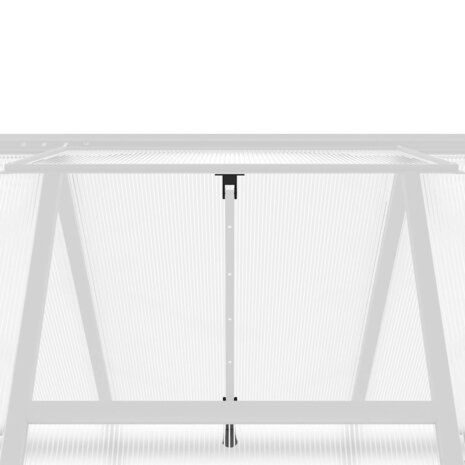 Tuinkas met basisframe 169x169x202 cm aluminium zilverkleurig 9