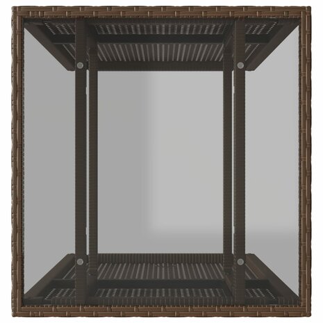 3-delige Bistroset met kussens poly rattan bruin 7