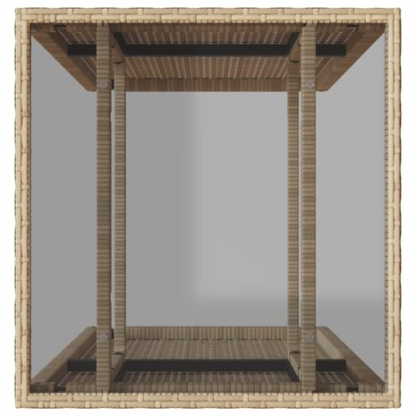 3-delige Bistroset met kussens poly rattan beige 7