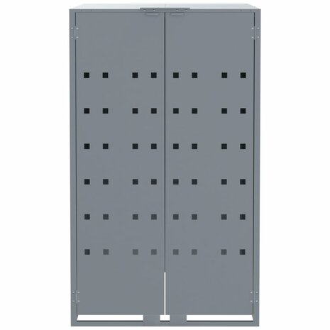 Containerberging voor 2 containers 138x79x117 cm staal grijs 5