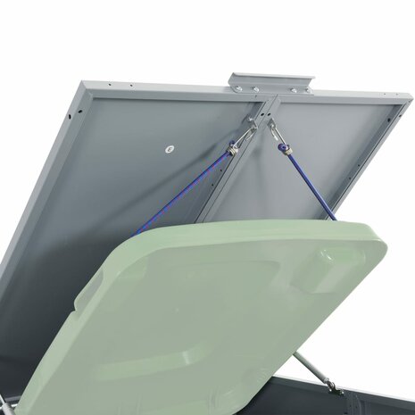 Containerberging voor 2 containers 138x79x117 cm staal grijs 9