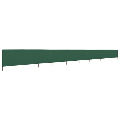 Windscherm 9-panelen 1200x80 cm stof groen 2