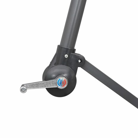 Zweefparasol met aluminium paal 3 m wit 6