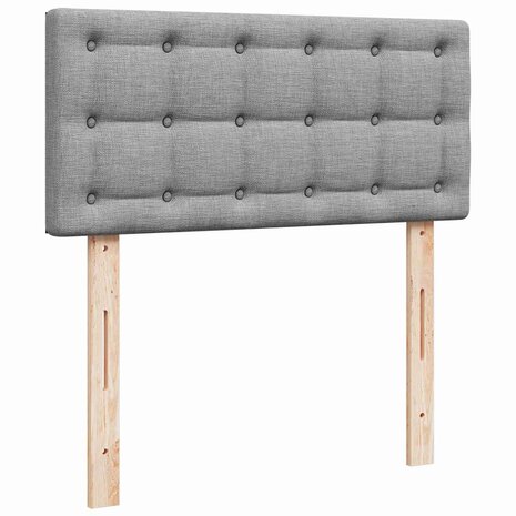 Bed met matras 90x200 cm stof lichtgrijs 9