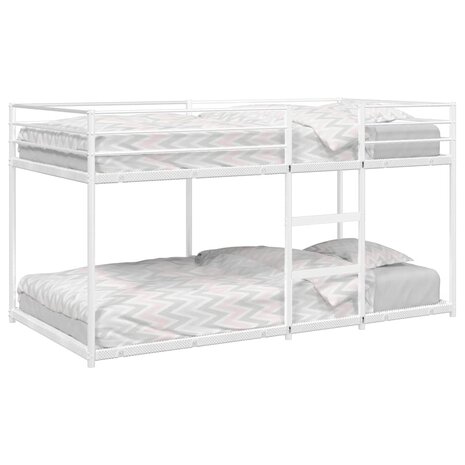 Stapelbed zonder matras 80x200 cm staal wit 1