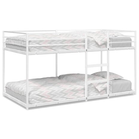Stapelbed zonder matras 90x200 cm staal wit 2