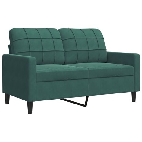 2-delige Loungeset met kussens fluweel donkergroen 4