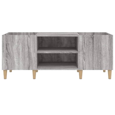 Platenkast 121x38x48 cm bewerkt hout grijs sonoma eikenkleurig 5