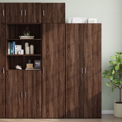 Wandkast 45x42,5x40 cm bewerkt hout bruin eikenkleurig 3