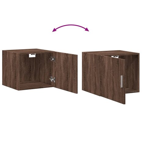 Wandkast 45x42,5x40 cm bewerkt hout bruin eikenkleurig 8