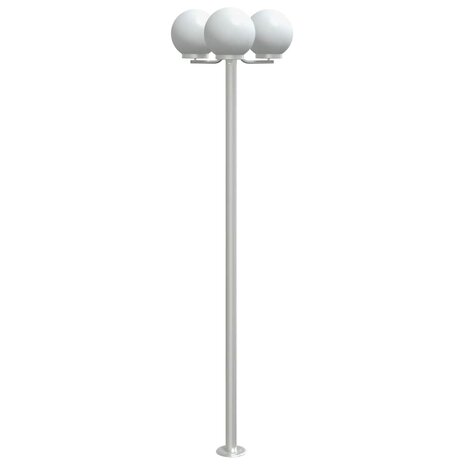 Vloerlamp voor buiten 2 st 215 cm roestvrij staal zilverkleurig 4