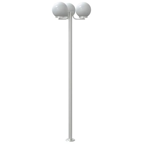 Vloerlamp voor buiten 2 st 215 cm roestvrij staal zilverkleurig 5