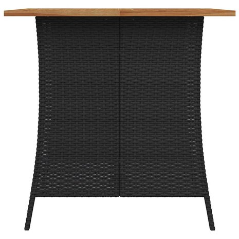5-delige Tuinset met kussens poly rattan zwart 3
