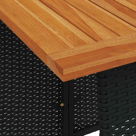 5-delige Tuinset met kussens poly rattan zwart 6
