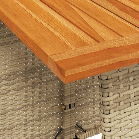5-delige Tuinset met kussens poly rattan beige 6