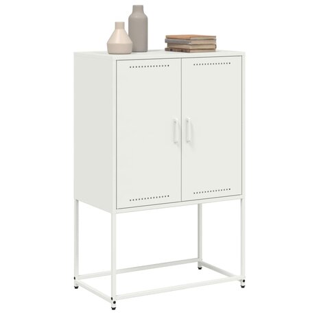 Hoge kast 68,5x38,5x107 cm staal wit 4