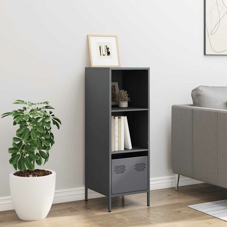 Hoge kast 35x39x103,5 cm staal antracietkleurig 3