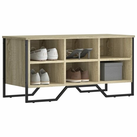 Schoenenkast 90x38x45,5 cm bewerkt hout sonoma eikenkleurig 1
