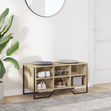 Schoenenkast 90x38x45,5 cm bewerkt hout sonoma eikenkleurig 3