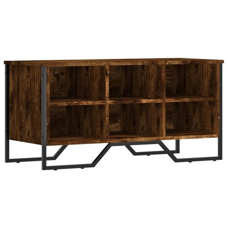 Schoenenkast 90x38x45,5 cm bewerkt hout gerookt eikenkleurig 2