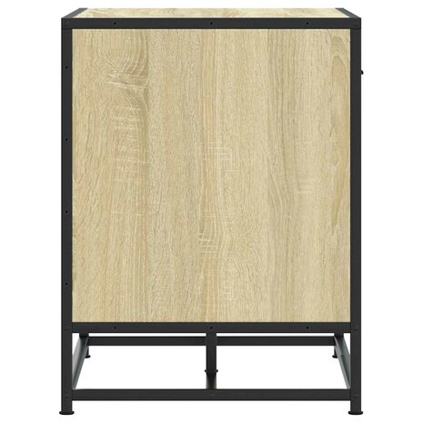 Schoenenbank 60x40x53,5 cm bewerkt hout en metaal sonoma eiken 5